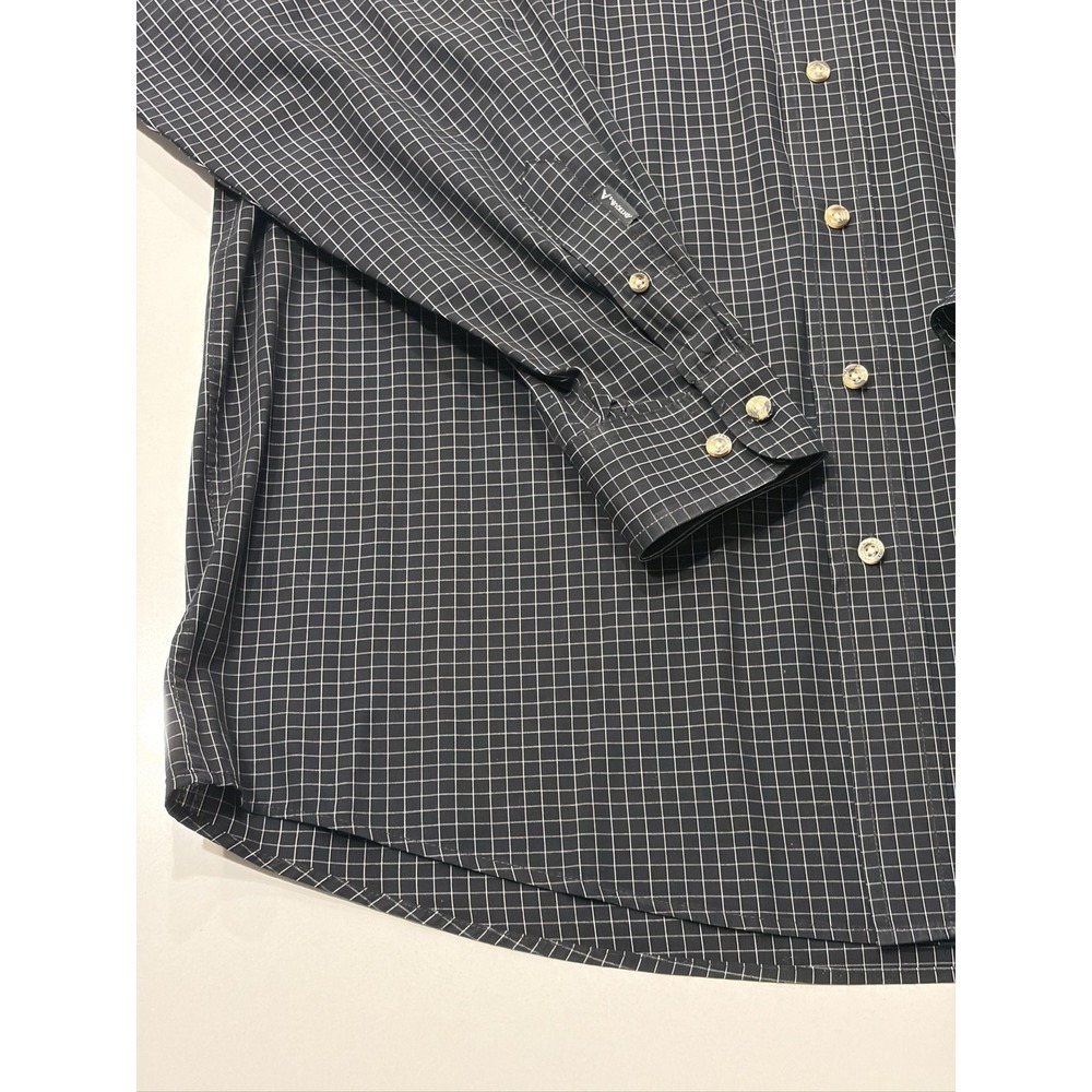 Antigua New Orleans Saints Men's L Long Sleeve Button Down Shirt Black Check - Picture 8 of 12